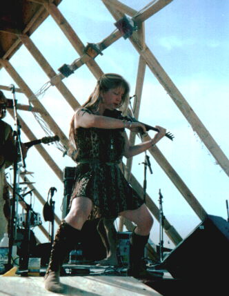 with Amazon Queen at Burning Man